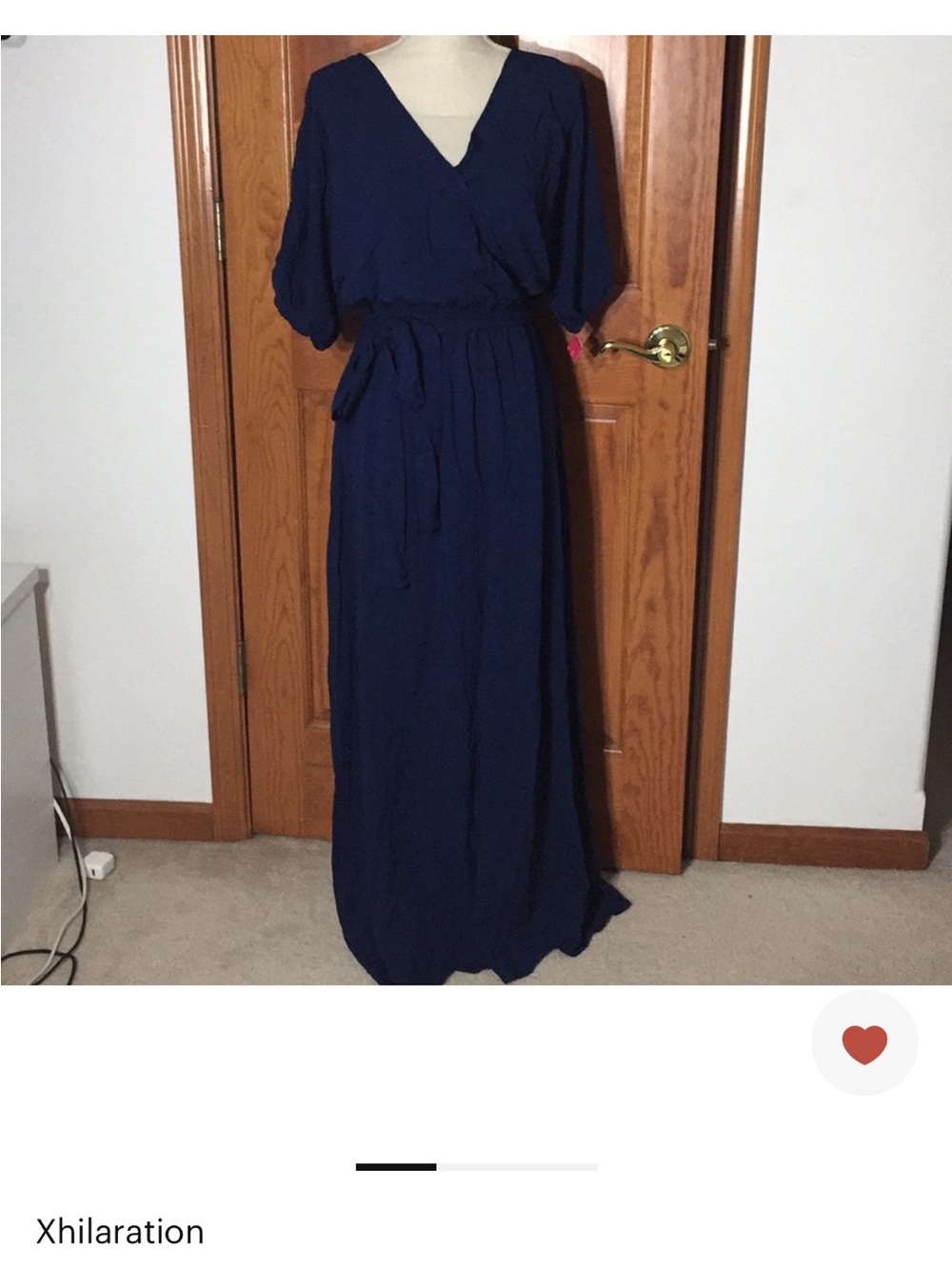 Xhilaration Deep Blue Wrap Maxi Dress
